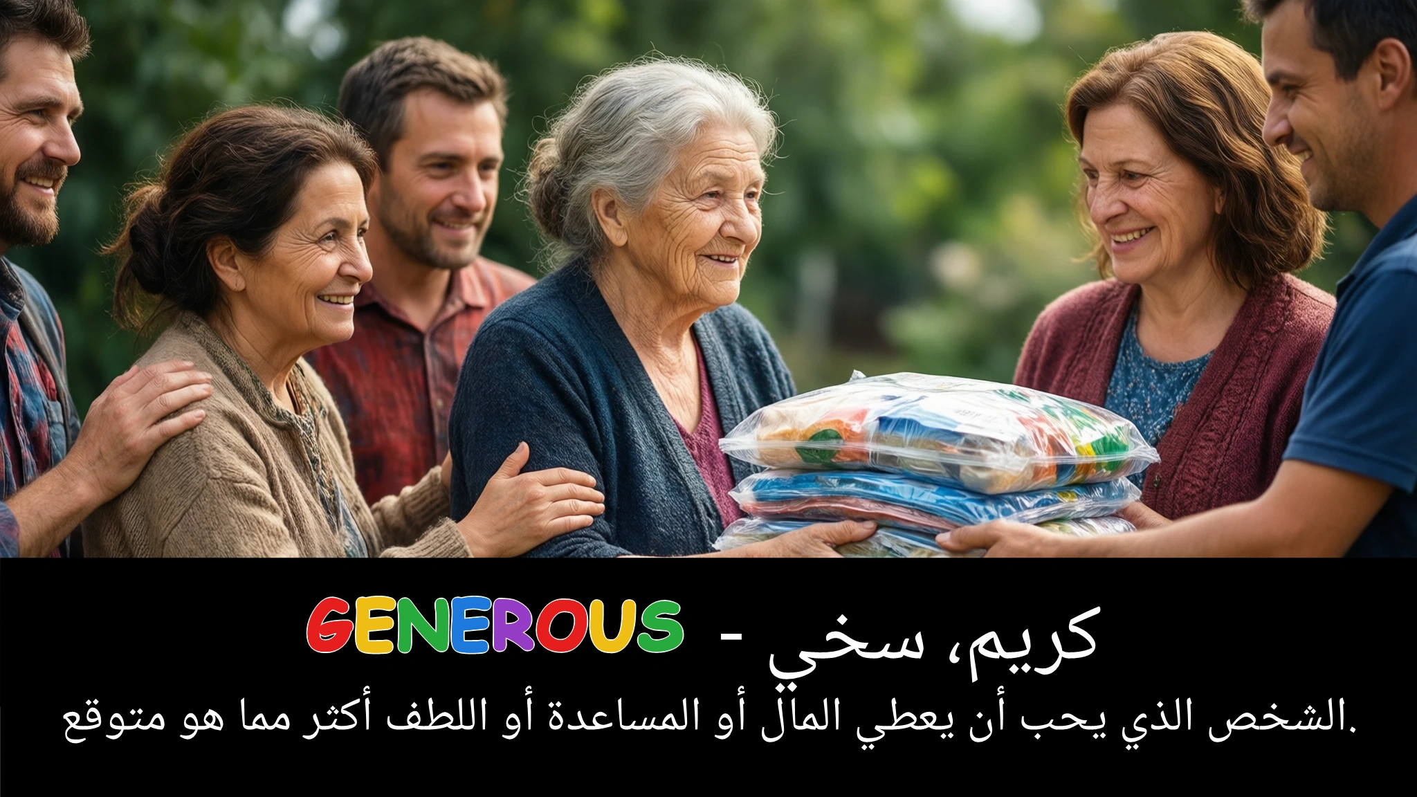 Arabic Illustration for generous